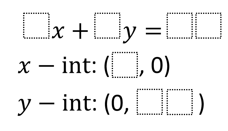 standard form equation