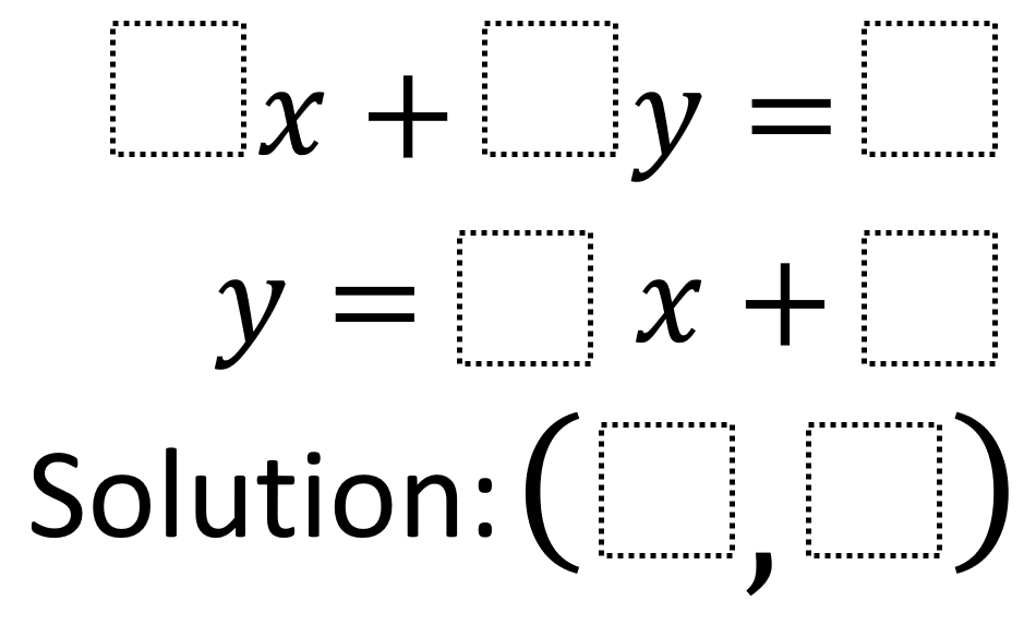 Systems Of Equations 4 Open Middle 